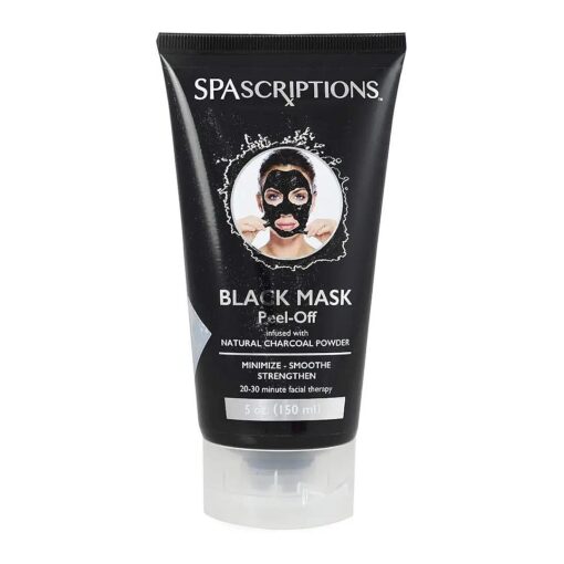 SpaScriptions 5 oz 150 ml Black Mask, Blackhead Remover Mask, Blackhead Peel Off Face Mask, Charcoal Face Mask, Blackhead Mask, Deep