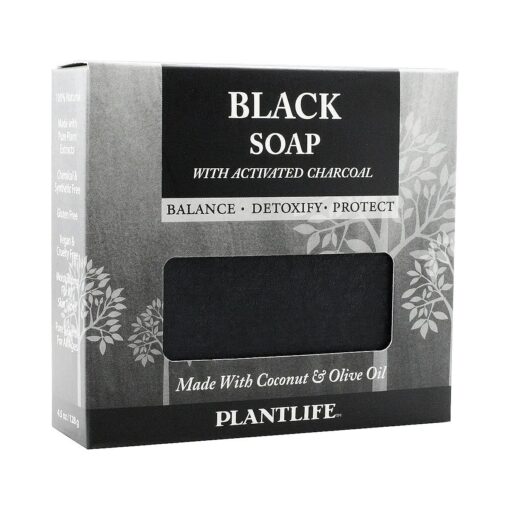 Plantlife Black Bar Soap - Moisturizing and Soothing Soap for Your Skin - Hand Crafted Using Plant-Based Ingredients - Made in California 4.5oz Bar