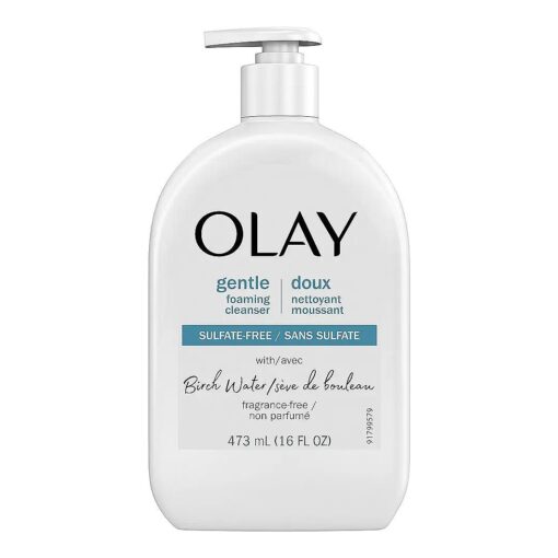 Olay Gentle Foaming Face Wash with Birch Water, Fragrance-Free, 16 oz