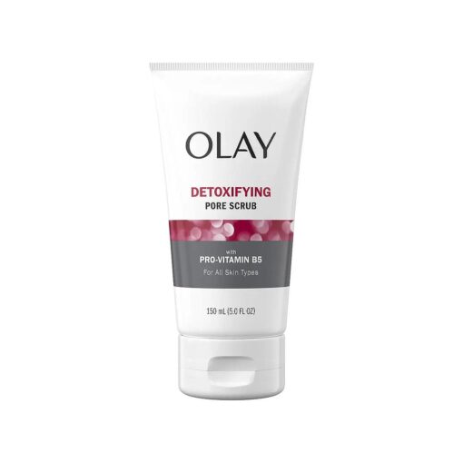 Olay Facial Cleanser Regenerist, Detoxifying Pore Scrub & Exfoliator, 5 Fl Oz ( Pack of 3 ) Packaging may vary