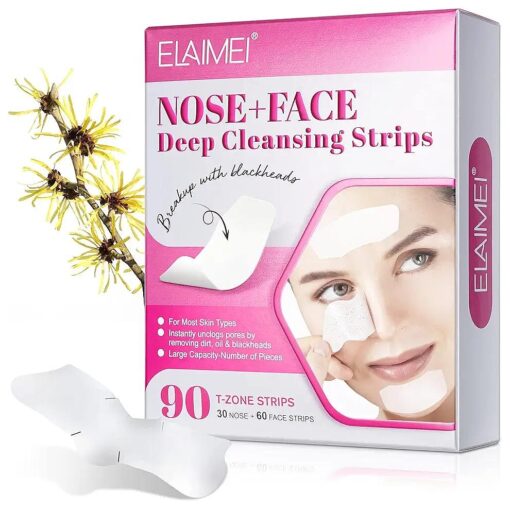 AGETITY T Zone Nose Pore Strips for Blackheads, 90 Pcs T-Zone Nose Blackhead Remover Strips, Blackhead Removal Deep Cleansing Nose Pore Strips for Women Men