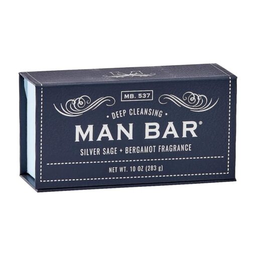 San Francisco Soap Company Deep Cleansing Man Bar, Silver Sage & Bergamot, 10 Ounce