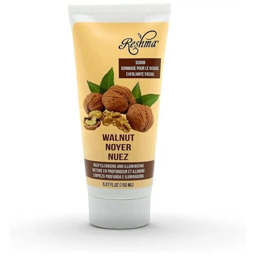 Reshma Beauty Walnut Scrub | Dual Action Cleanser Face & Body Scrub | Gentle for All Skin Types and Dull Skin| Deep Cleansing and Moisturizing| Enhances Natural Glow| Cruelty Free ( Pack of 1 ), 5.07 oz