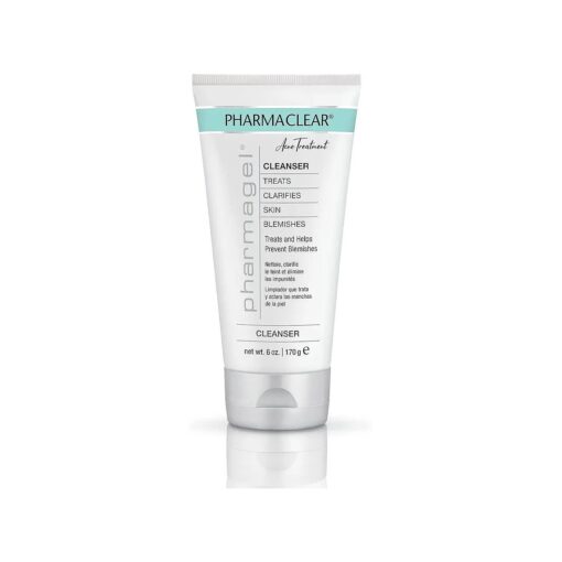 Pharmagel Pharma Clear Cleanser | Gentle Face & Pore Cleanser | Acne Face Wash | Salicylic Acid and BHA Cleanser - 6 fl, oz .