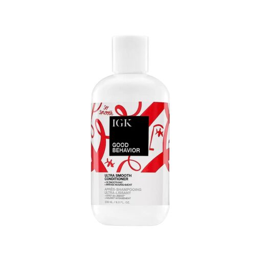 IGK GOOD BEHAVIOR Ultra Smooth Conditioner | Frizz Control + Hydrates + Shine | Vegan + Cruelty Free |