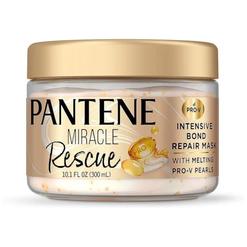 Pantene Miracle Rescue Hair Mask, Intensive Bond Repair with Melting Pro-V Pearls, Melts Away Damage, Builds Bonds, Strengthens Against Damage, Deep Conditioning for Dry Damaged Hair, 10.1 fl oz