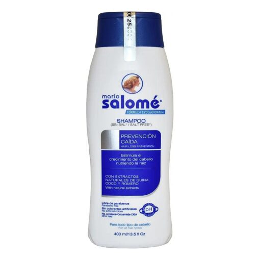 Shampoo Maria Salome 400ml - Anticaida y estimula el Crecimiento, Sin Sal, Sin Parabenos