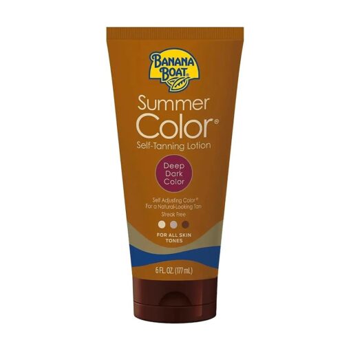 Self-Tanning Lotion, Deep Dark Summer Color for All Skin Tones, 6 Ounces - Pack of 3