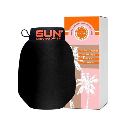 Sun Laboratories Exfoliating Mitt - Body Exfoliator Glove, Body Scrub, Body Scrubber - Deep Exfoliating Gloves for Dead Skin Removal, Self Tan Eraser, Pre Tan Exfoliator