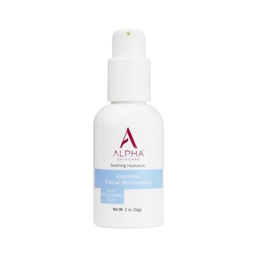 Alpha Skin Care Essential Facial Moisturizer with Hyaluronic Acid | Deep Soothing Hydration | Reduces the Appearance of Lines & Wrinkles | Anti-Aging for Normal to Dry Skin | 2 Oz