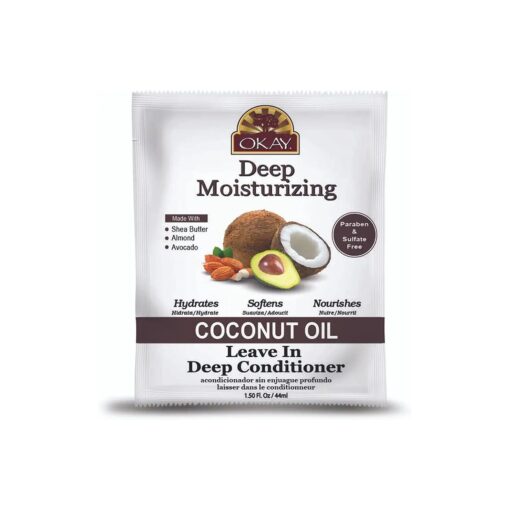 OKAY COCONUT OIL DEEP MOISTURIZING LEAVE IN CONDITIONER 1.25oz / 37ml