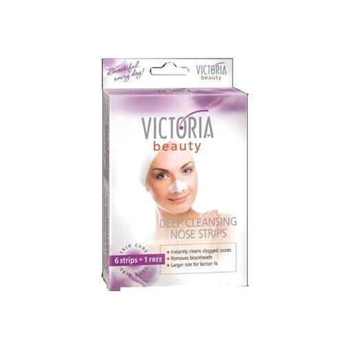 DEEP CLEANSING NOSE STRIPS Instantly Cleans Clogged Pores Removes Blackheads Larger Size for Better Fit 6 strips by Victoria Beauty