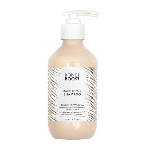 BONDIBOOST Rapid Repair Shampoo 10.14 fl oz - Restores Dry, Damaged, & Brittle Hair - Gentle Cleansing - Repair Split Ends + Seal Hair Cuticles - Sulfate Free - Vegan/Cruelty-Free - Australian Made