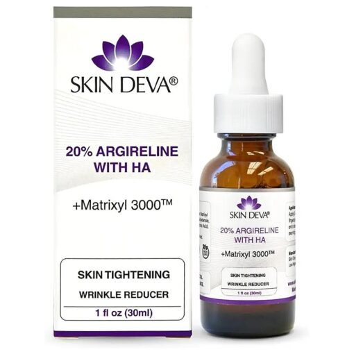 SKIN DEVA 20 % Argireline Serum with Matrixyl 3000 Pure Hyaluronic Acid Serum For Face Deep Wrinkle Reducer Anti Aging Tones Skin and Stimulates Collagen Peptides Serum For Face