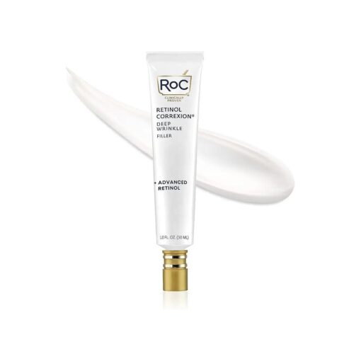 RoC Retinol Correxion Deep Wrinkle Facial Filler with Hyaluronic Acid Retinol Ounce, Christmas Gifts & Stocking Stuffers for Women and Men, 1 Fl Oz ( Packaging May Vary )