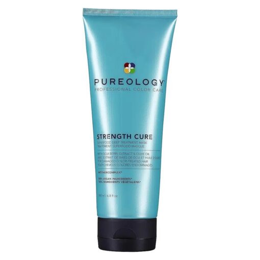 Pureology Strength Cure Superfood Treatment Hair Mask | For Dry, Color Treated Hair | Silicone-Free | Vegan