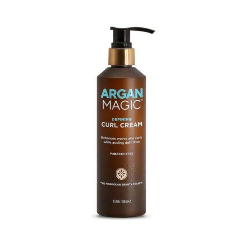 ARGAN MAGIC Defining Curl Cream - Enhances Waves and Curls While Adding Definition | Conditions, Detangles, and Reduces Frizz | Paraben Free ( 8.5 Ounce / 250 Milliliter )