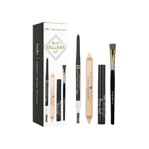 Billion Dollar Brows Best Sellers Kit, Includes Universal Brow Pencil, Brow Duo Pencil, Brow Gel and Smudge Brush for Perfectly Defined Brows