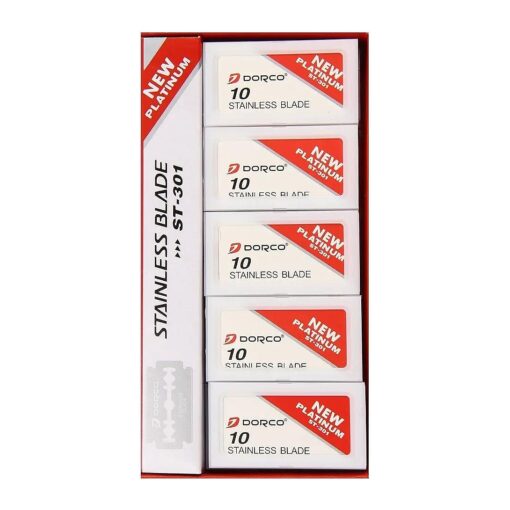 Dorco ST301 Platinum Extra Double Edge Razor Blades - 100 Count