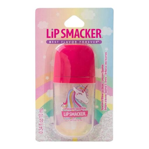 Lip Smacker Sparkle & Shine Lip Gloss, Blendable Glitter High Shine, Moisturizing Formula, Cruelty-Free - Unicorn Sparkle