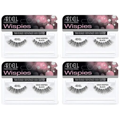 Ardell False Eyelashes Demi Wispies Black, 4 pairs