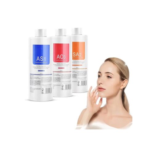 AS1 SA2 AO3 Aqua Peeling Solution Salon Professional Dermabrasion Facial Special Solutions Skin Care Aqua Peeling Serum For Hydra Facial Dermabrasion Machine 400ml ( Set of 3 Bottles )