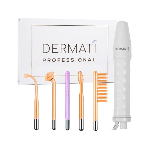 Dermati High Frequency Facial Machine- Portable Handheld High Frequency Facial Wand/Neon