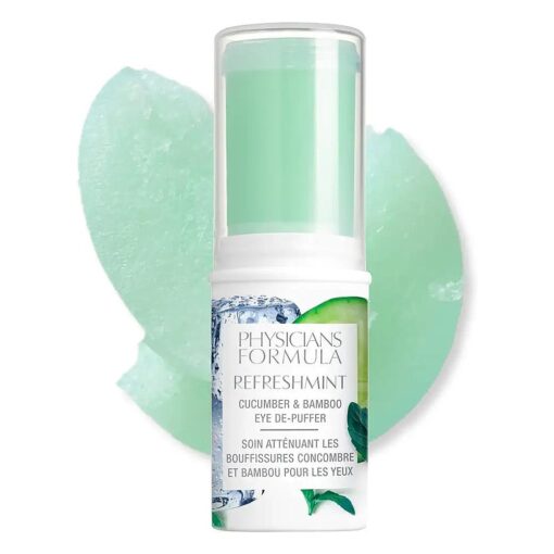 Physicians Formula RefreshMint Cucumber & Bamboo Eye De-Puffer Stick | Under Eye Cream for Dark Circles and Puffiness | Dermatologist Tested