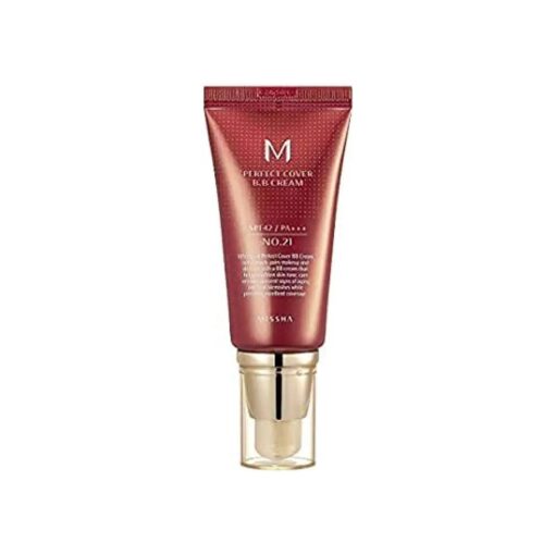 M Perfect Cover BB Cream No.21 Light Beige for Bright Skin SPF 42 PA +++ 1.69 Fl Oz - Tinted Moisturizer for face with SPF