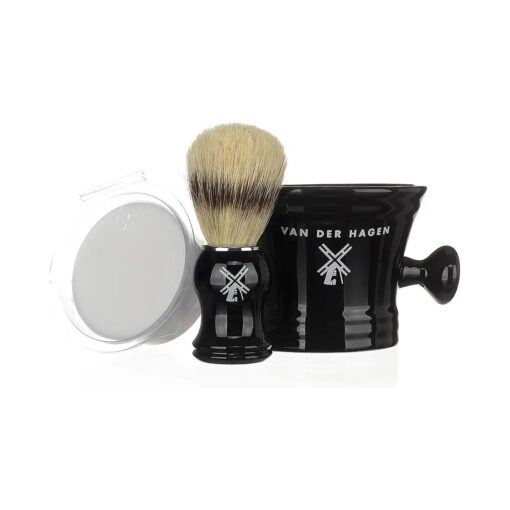 Van Der Hagen ( r ) Luxury Shaving Set - Total Men 's Wet Shaving Kit w/Boar Bristle Brush, Scented Luxury Soap, Stand and Apothecary Mug