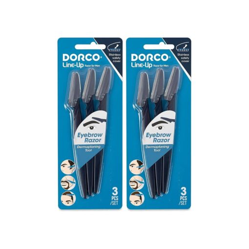 DORCO Line-Up Razor for Men - The Ultimate Grooming Tool for Mustache, Beard ( 2 Packs )