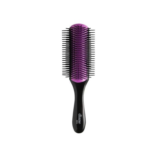 Diane Nylon Pin Styling Hair Brush for Detangling, Separating, Shaping and Defining Wet Thick or Curly Hair, Glides Through Tangles with Ease