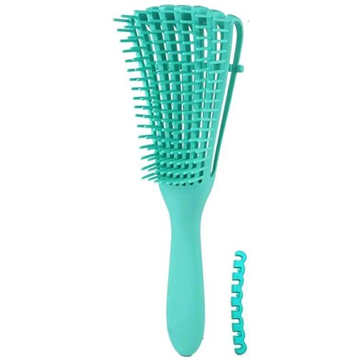 Detangling Brush for Afro America/African Hair Textured 3a to 4c Kinky Wavy/Curly/Coily/Wet/Dry/Oil/Thick/Long Hair, Knots Detangler Easy to Clean ( Green )