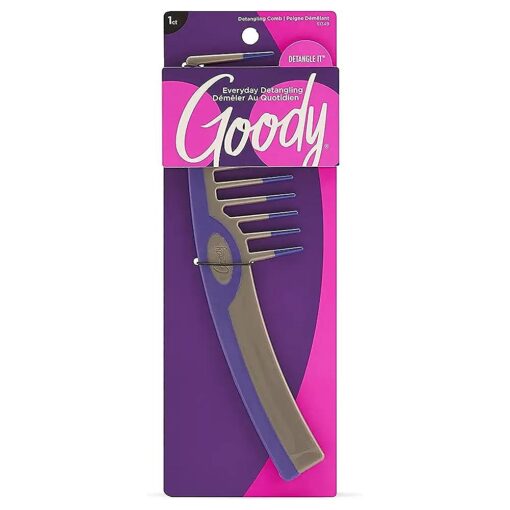 Goody Styling Essentials Detangling Hair Comb - Suitable For All Hair Types - Wide Tooth Comb Detangles Wet or Dry Hair - Hair Accessories for Men, Women, Boys, and Girls ( Color May Vary )