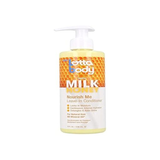 Lotta Body Nourish Me Leave In Conditioner, Milk & Honey Formula to Lock In Moisture, Detangle & Add Shine, 10.1 Fl Oz