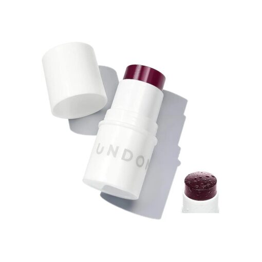 Undone Beauty Water Blush Stick with Coconut Water for Radiant, Dewy Glow - Blends Perfectly Into Skin for Natural Looking Flushed Cheeks - Vegan and Cruelty Free - Merlot, 0.19 oz ( 5 g )