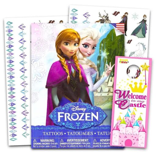 Disney Frozen Tattoos ~ 50 Count Elsa Anna and Olaf Temporary Tattoos for Girls Boys Kids