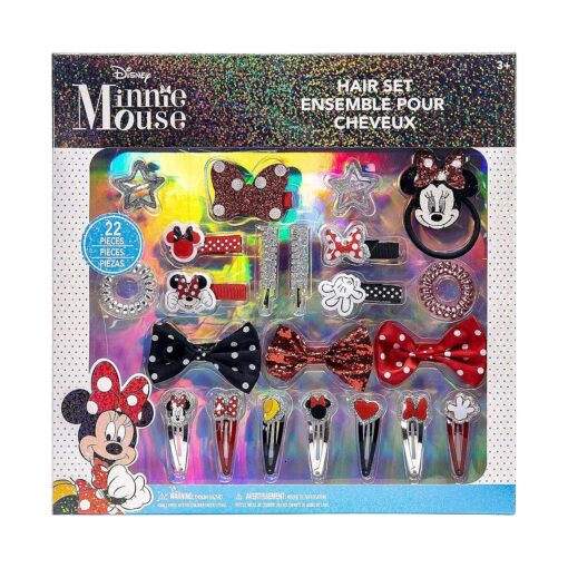 Disney Minnie Mouse - Townley Girl Hair Accessories Kit Gift Set for Girls Ages 3+, Includes 22 Pieces of Hair Accessories such as Hair Bow, Hair Pins and more, perfect for Parties & Makeovers .