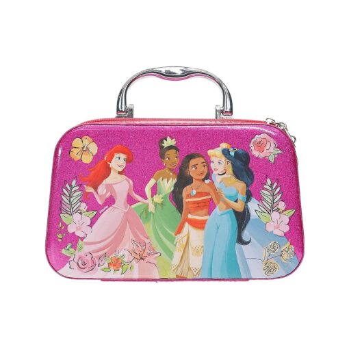 Townley Girl Disney Princess Tiana, Cinderella, Jasmine, Moana and Ariel Fashion Purse Set with Makeup, Toys Gift for 3 4 5 6 7 8 9 10 11 12 Years Old Kid