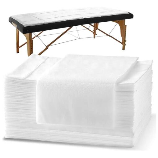 Spa Bed Sheets Disposable Massage Table Set, 30 Pcs Massage Sheets Cover Non-Woven Fabric for Beauty Salon, Hotels, 70" x 31"