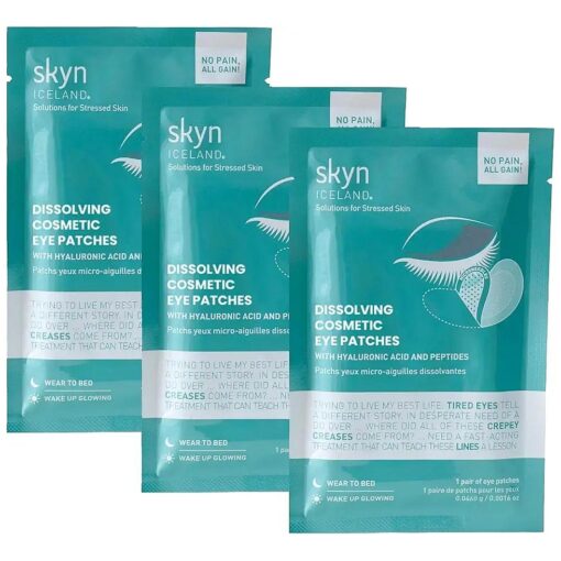 skyn ICELAND Dissolving Eye Patches with Hyaluronic Acid & Peptides, 3 Pairs