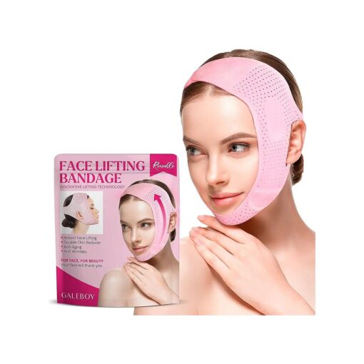 Reusable Double Chin Reducer- V Line Mask -Double Chin Remover-Facial Slimming Chin Strap-Chin Up Mask Face Lifting Belt V Shaped Slimming Face Mask