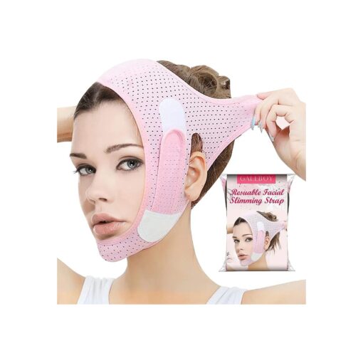 Double Chin Reducer Double Chin Eliminator V Line Lifting Mask Chin Strap for Double Chin for Women Double Chin Strap Face Slimming V Shaped Belt Reusable Facial Slimmer Shaper For Women and Men