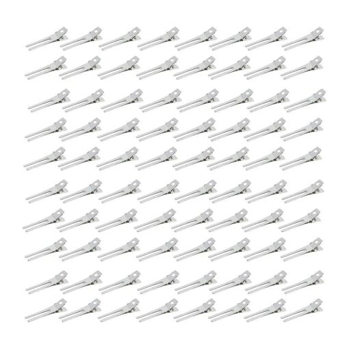 Adorox 80 Piece 1.8 Inches Double Prong Hair Clips