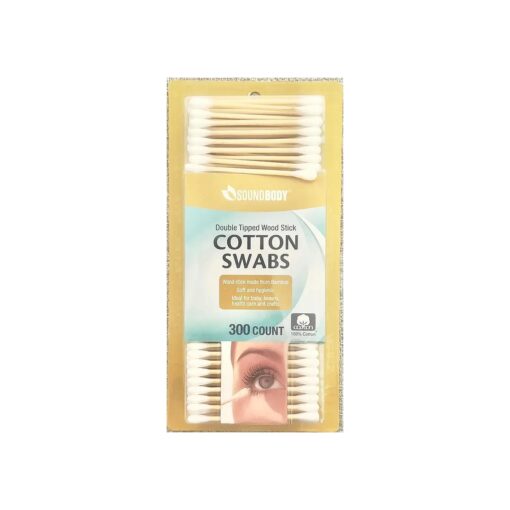 Double Tipped Wood Stick Cotton Swabs 300 Count