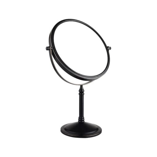 Tabletop Makeup Mirror, Double-Side 1X-10X, 360 Swivel Cosmetic Mirror for Table Desk, No Light Oil Rubbed Bronze ( 8 Inch, 10X )