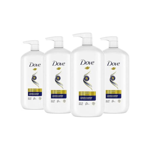 Dove Conditioner Intensive Repair w/Pump 4 count for Damaged Hair Conditioner with Bio-Restore Complex 31 oz