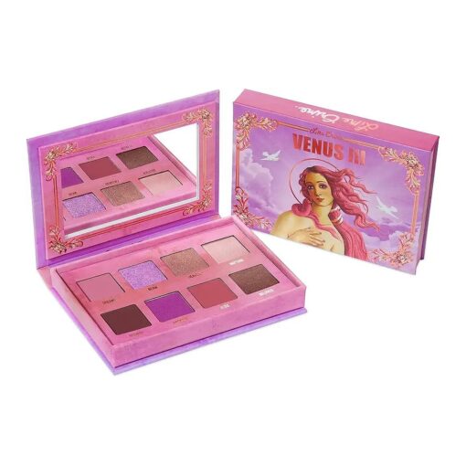 Lime Crime Eye & Face Palette, Venus 3-8 Shades in Matte, Glitter & Metallic Finishes of Dreamy Pinks & Purples - Highly Pigmented Color & Easy to Blend Formula - Mirrored Box - Vegan