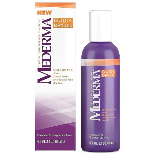 Mederma Skin Care Quick Dry Oil for Stretch Marks, 3.4 Oz