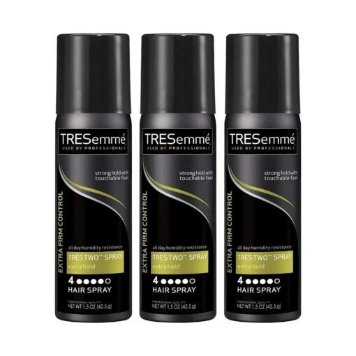 TRES Two Aerosol Hair Spray Extra Hold, Travel Size,1.5 oz ( Pack of 3 )